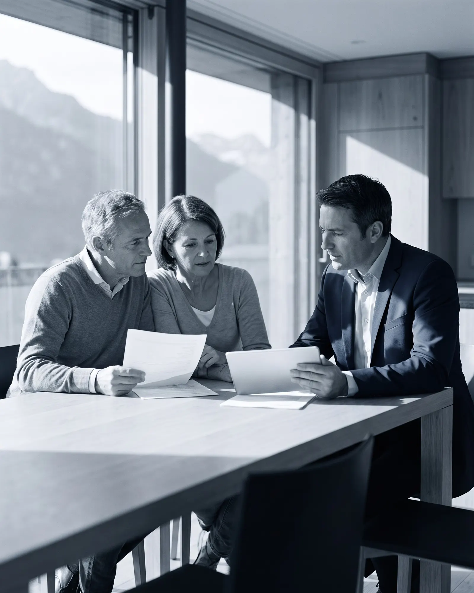 Un couple examine sa planification financière avec un conseiller